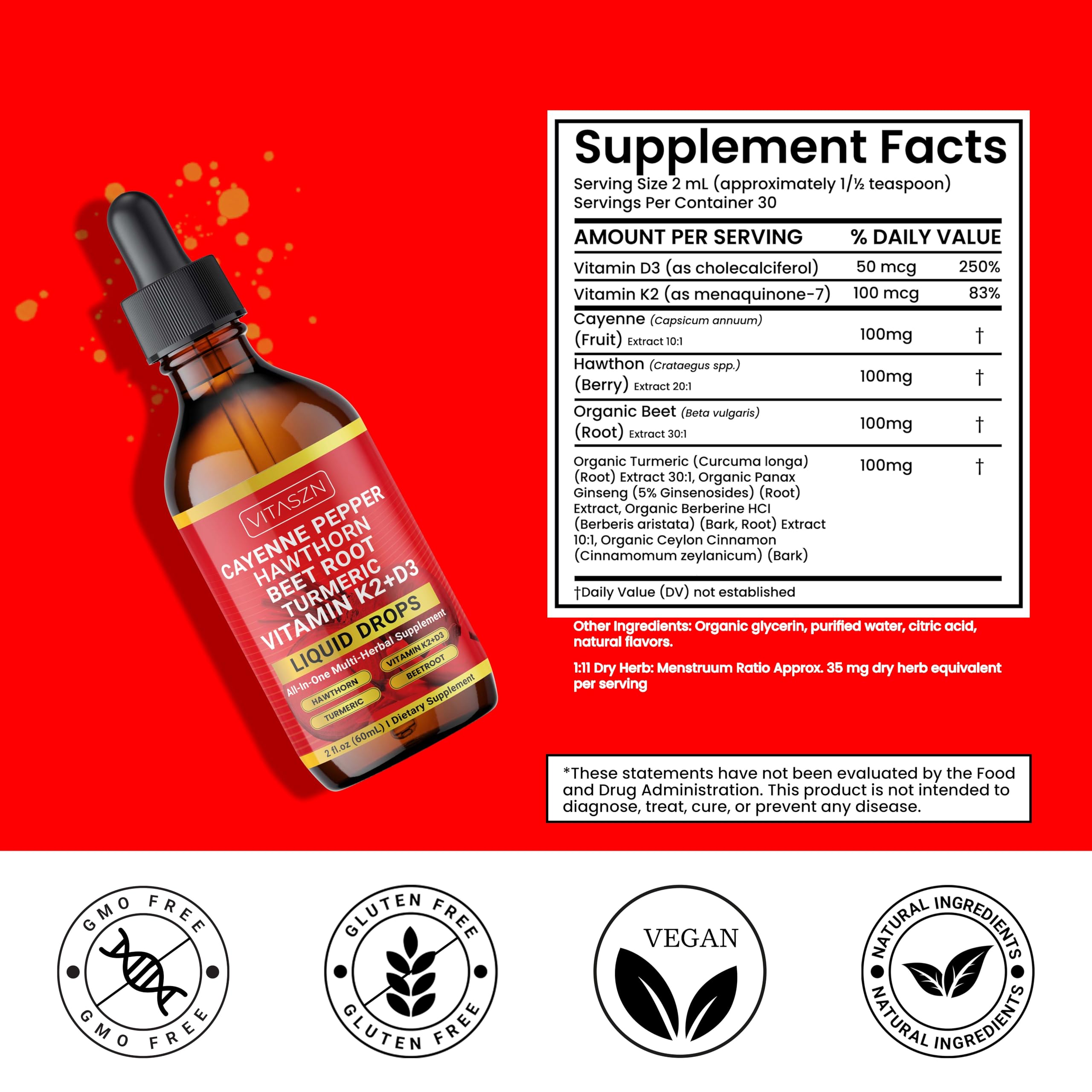 VITASZN curcumine de curcuma – soutien potentiel à la vitalité.