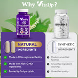 Conditionnement sûr VitaUp Trans-Resveratrol, boîte résistante et fraîcheur préservée.