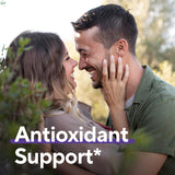 Étiquette VitaUp Trans-Resveratrol, concentration élevée pour soutien antioxydant quotidien.