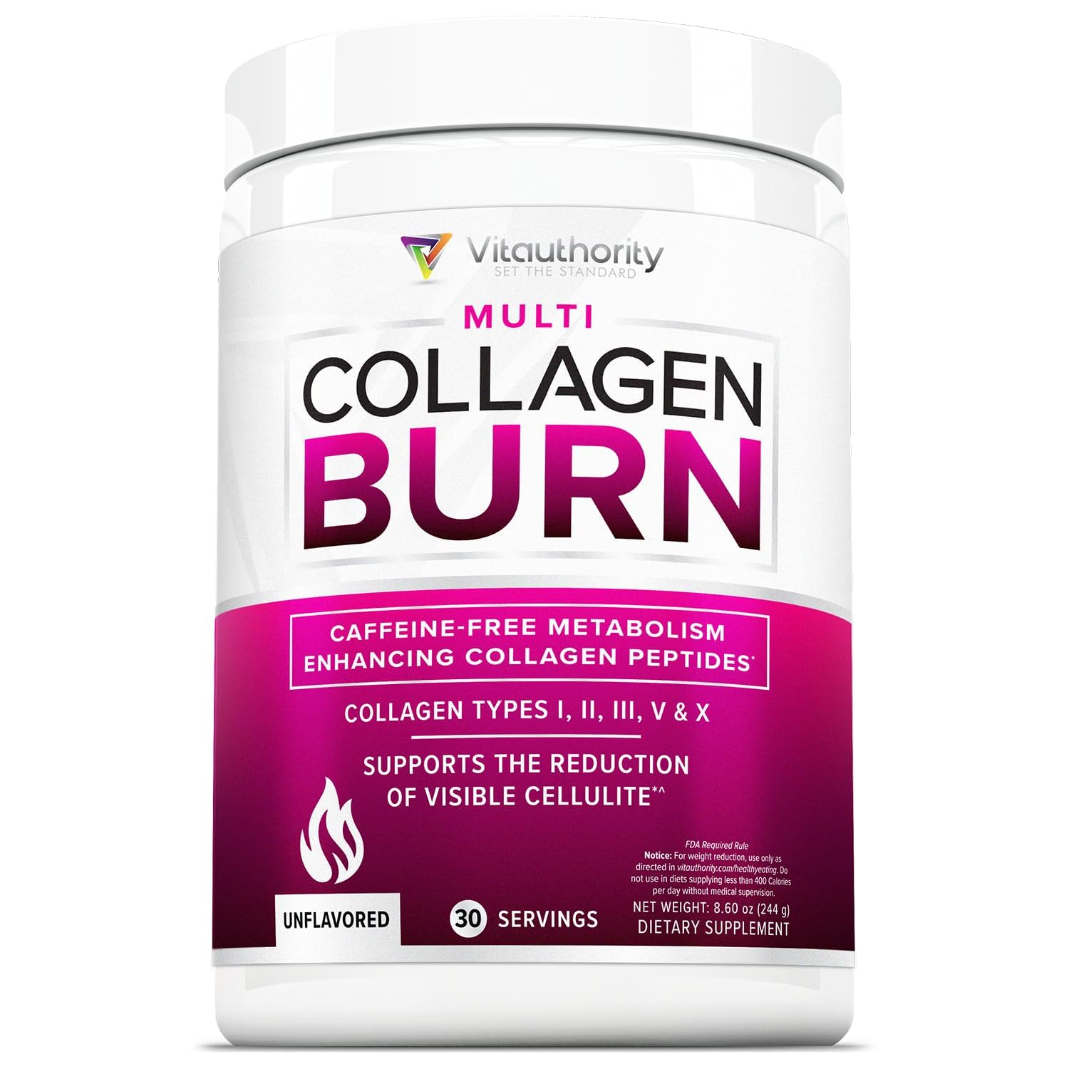 Vitauthority collagene hydrolyse emballage — soutien potentiel pour peau et cheveux.