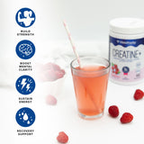 Préparation dans un verre d'eau avec Vitauthority Creatine Poudre, mélange rapide