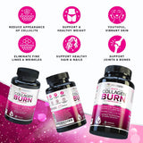 Vitaauthority Multi Collagen Burn, capsules en gros plan, contrôle des portions et commodité.