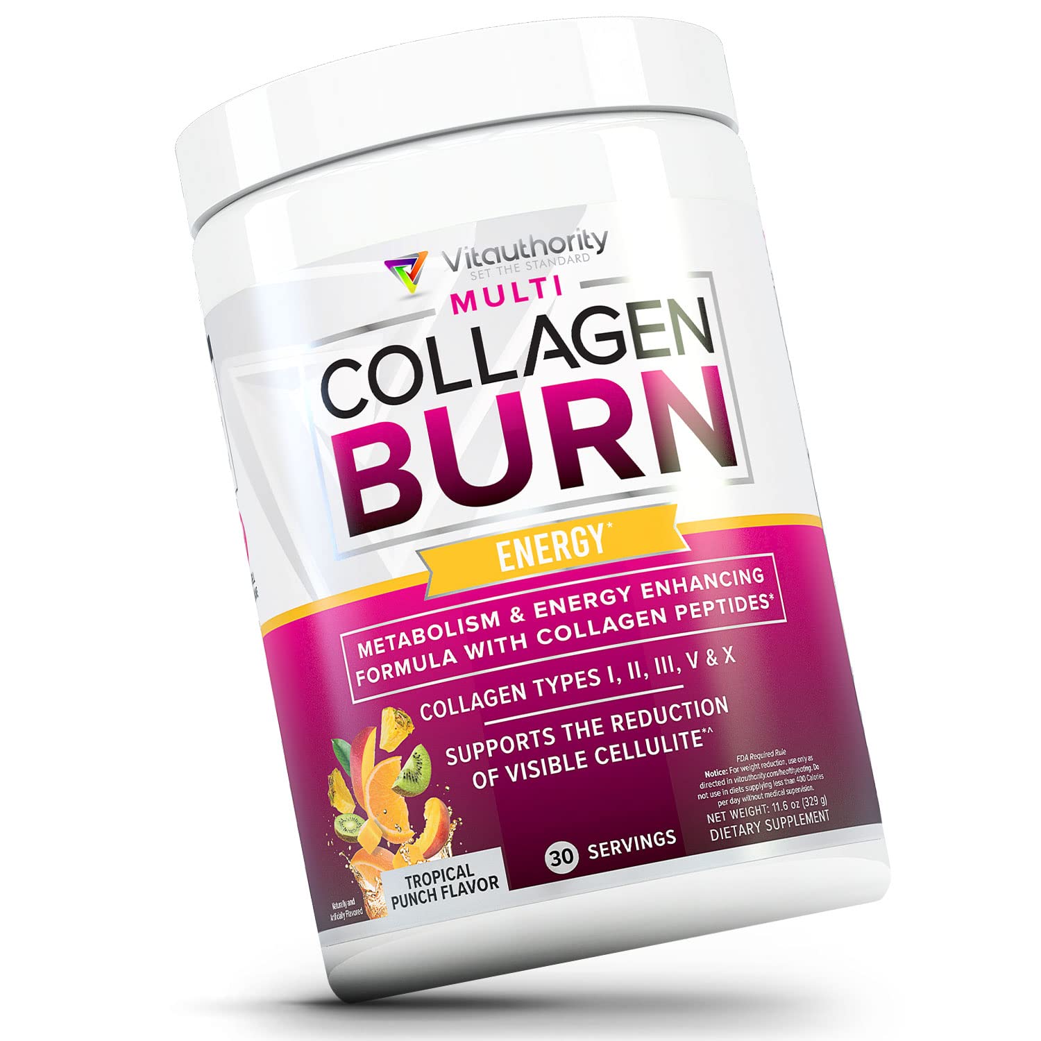 VitAuthority Multi Collagen Burn – cinq types de collagène pour le soutien des articulations.