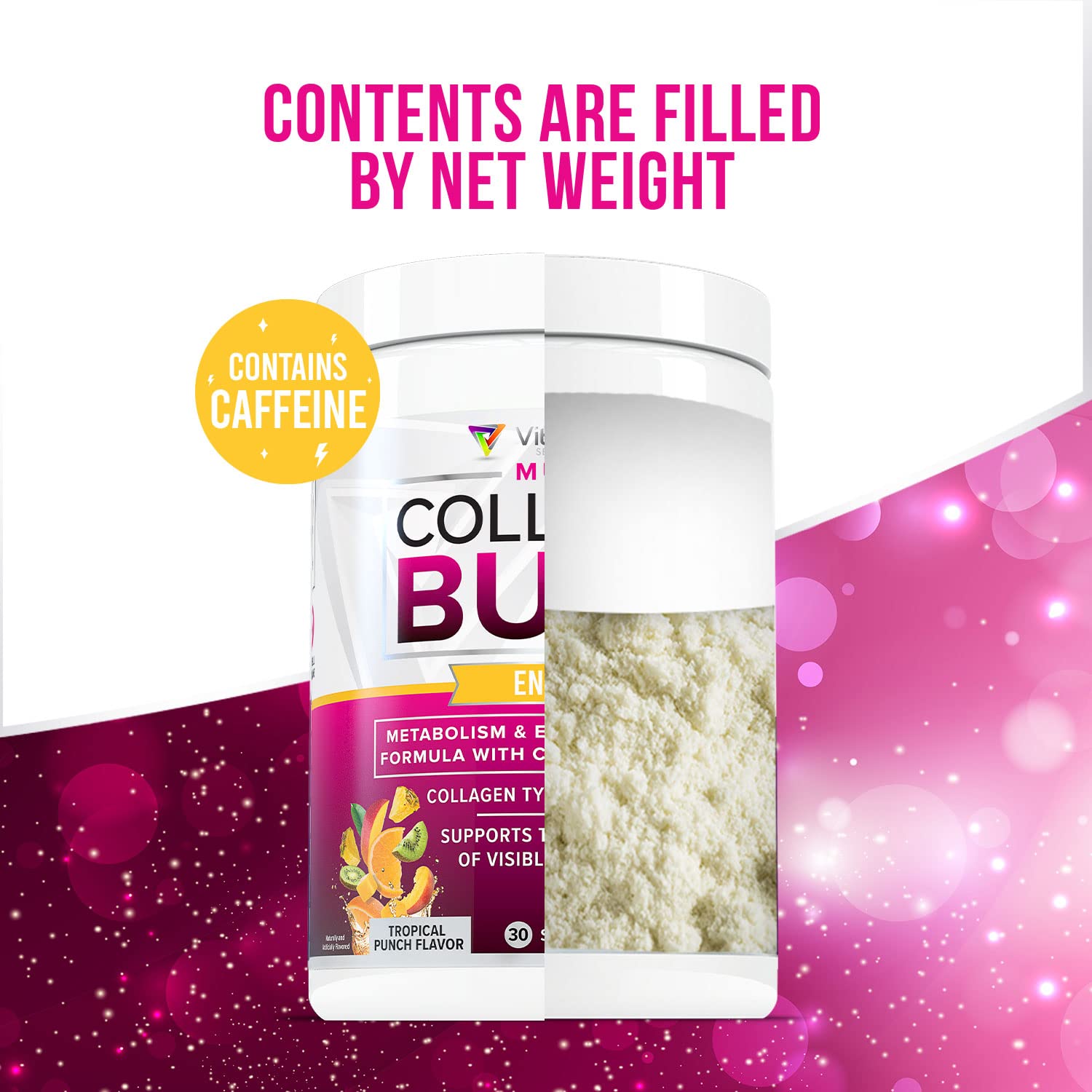 VitAuthority Multi Collagen Burn – hyaluronique et vitamine C, hydratation et éclat possibles.