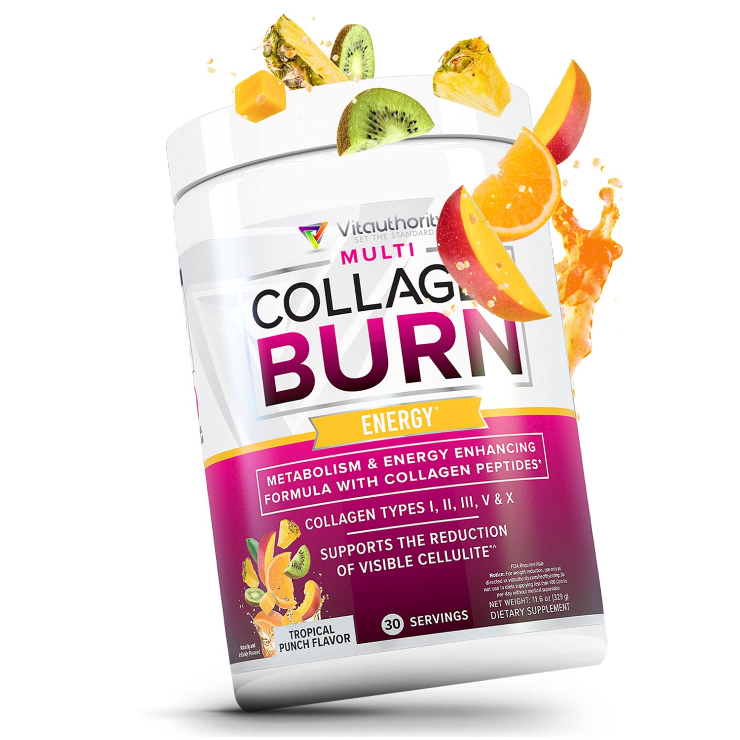 VitAuthority Multi Collagen Burn – SOD B Dimpless, action ciblée sur cellulite selon les données.