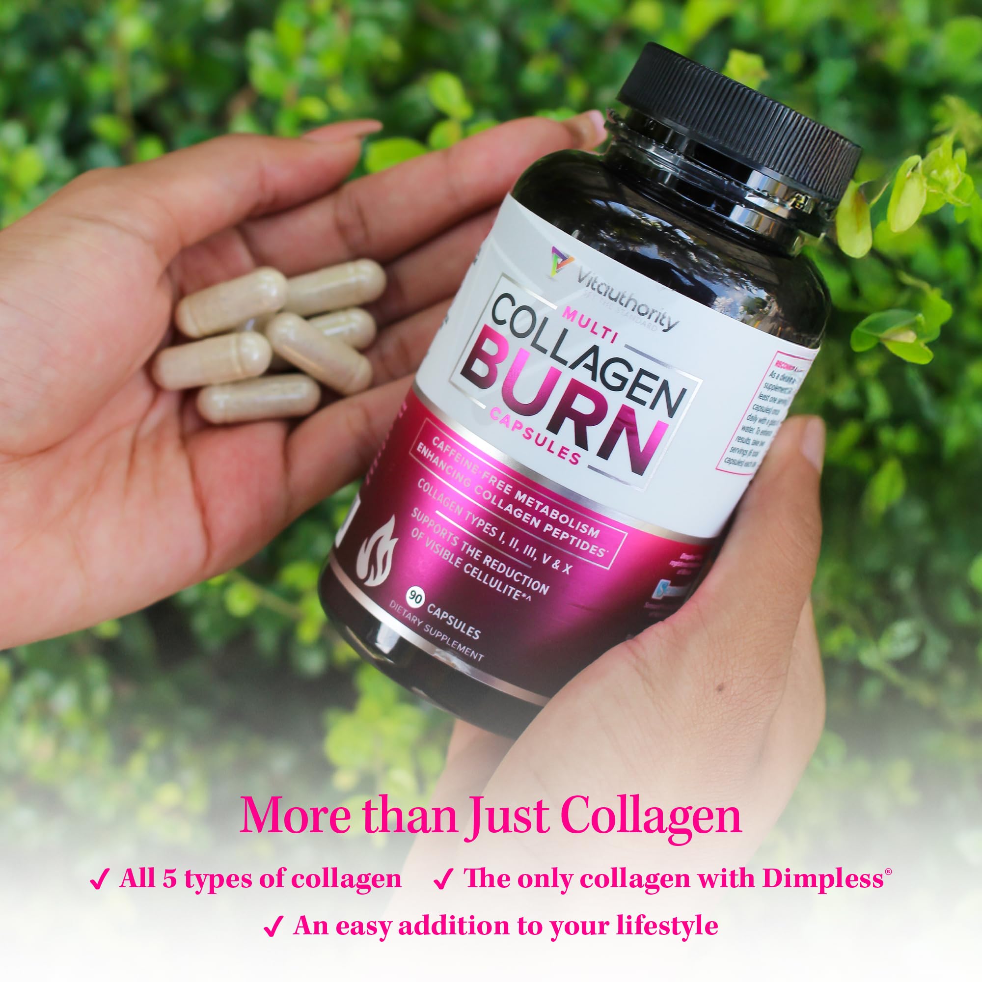 Vitaauthority Multi Collagen Burn, utilisation quotidienne sans caféine à intégrer dans la routine.