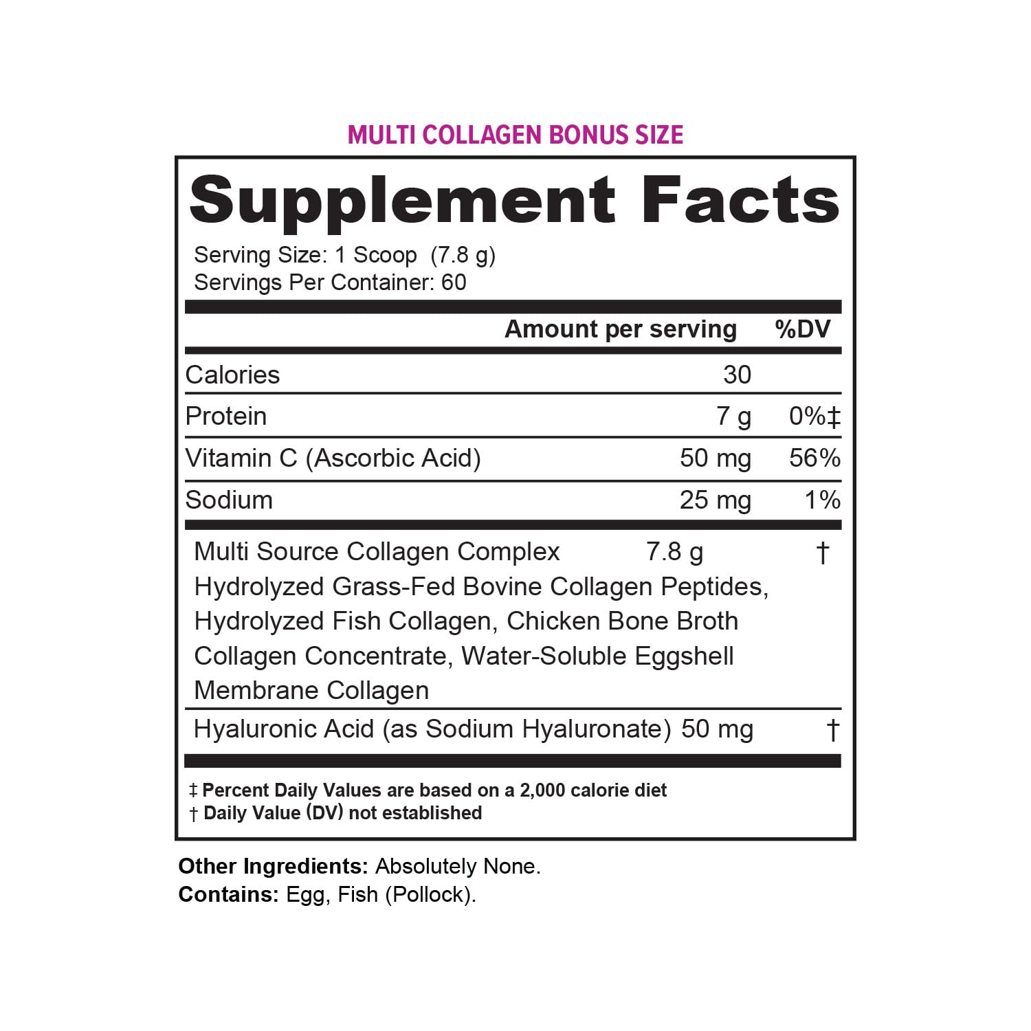Vitauthority Multi Collagen Poudre pour Femmes, étiquette claire aide à suivre les doses et les bienfaits.