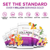 Préparation dans un verre Vitauthority Multi Collagène Poudre, mélange homogène