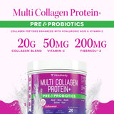 Vitauthority Multi Collagen Probiotiques – verre boisson: dégustation simple après mélange.