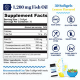 Gélules Vitauthority Omega3 au citron, goût frais sans arrière-goût