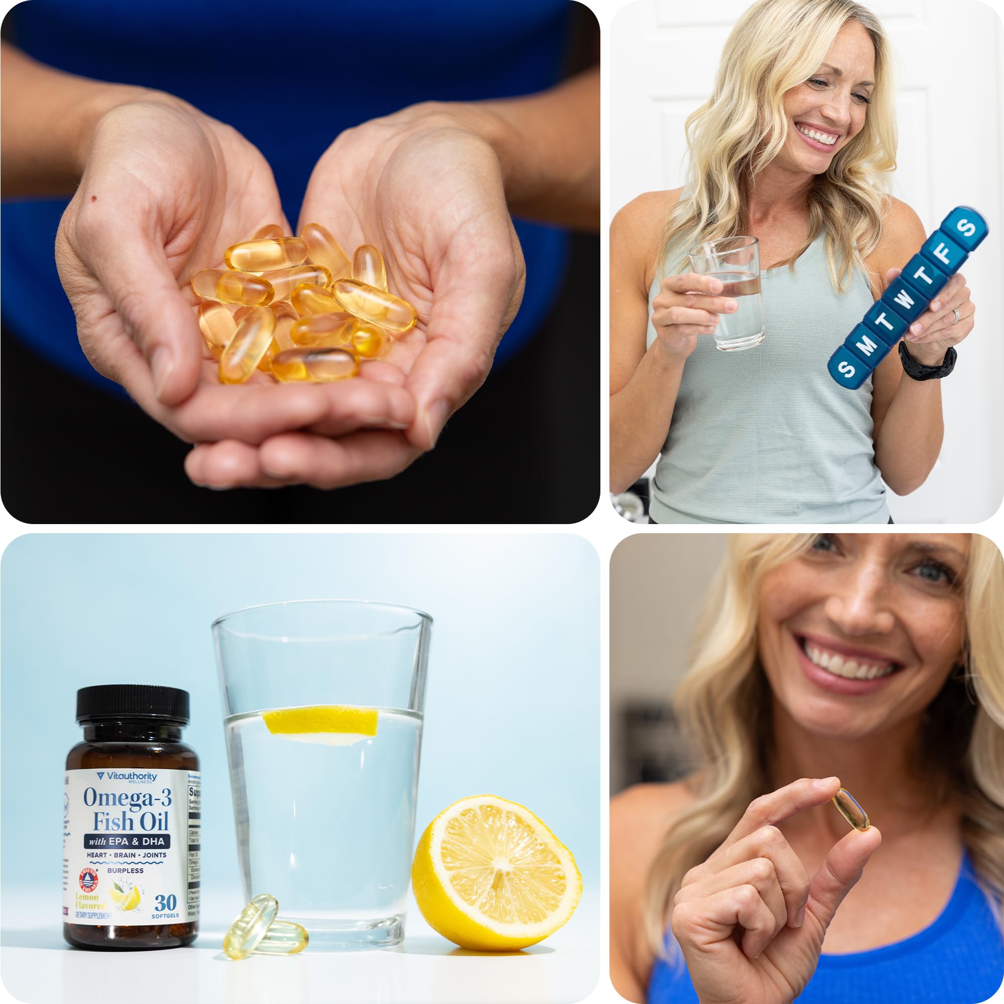 Flacon Vitauthority Omega3 sans gluten pour régimes spécifiques
