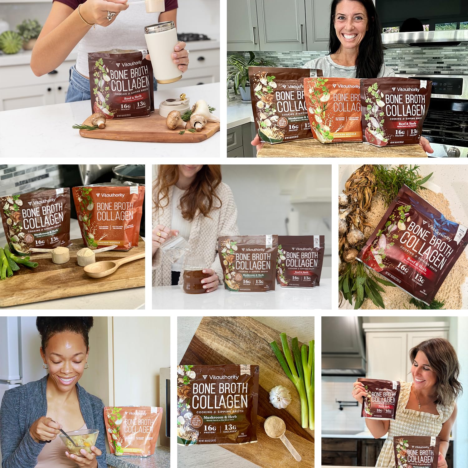 Sans sucre artificiel collagène Vitauthority – arôme naturel et pur.