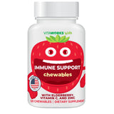 VitaWorks Enfants bonbons à mâcher Sureau, Zinc et Vitamine C pour soutien immunitaire naturel.