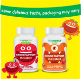 VitaWorks Enfants comprimés à mâcher Sureau Zinc Vitamine C, saveur fruitée.