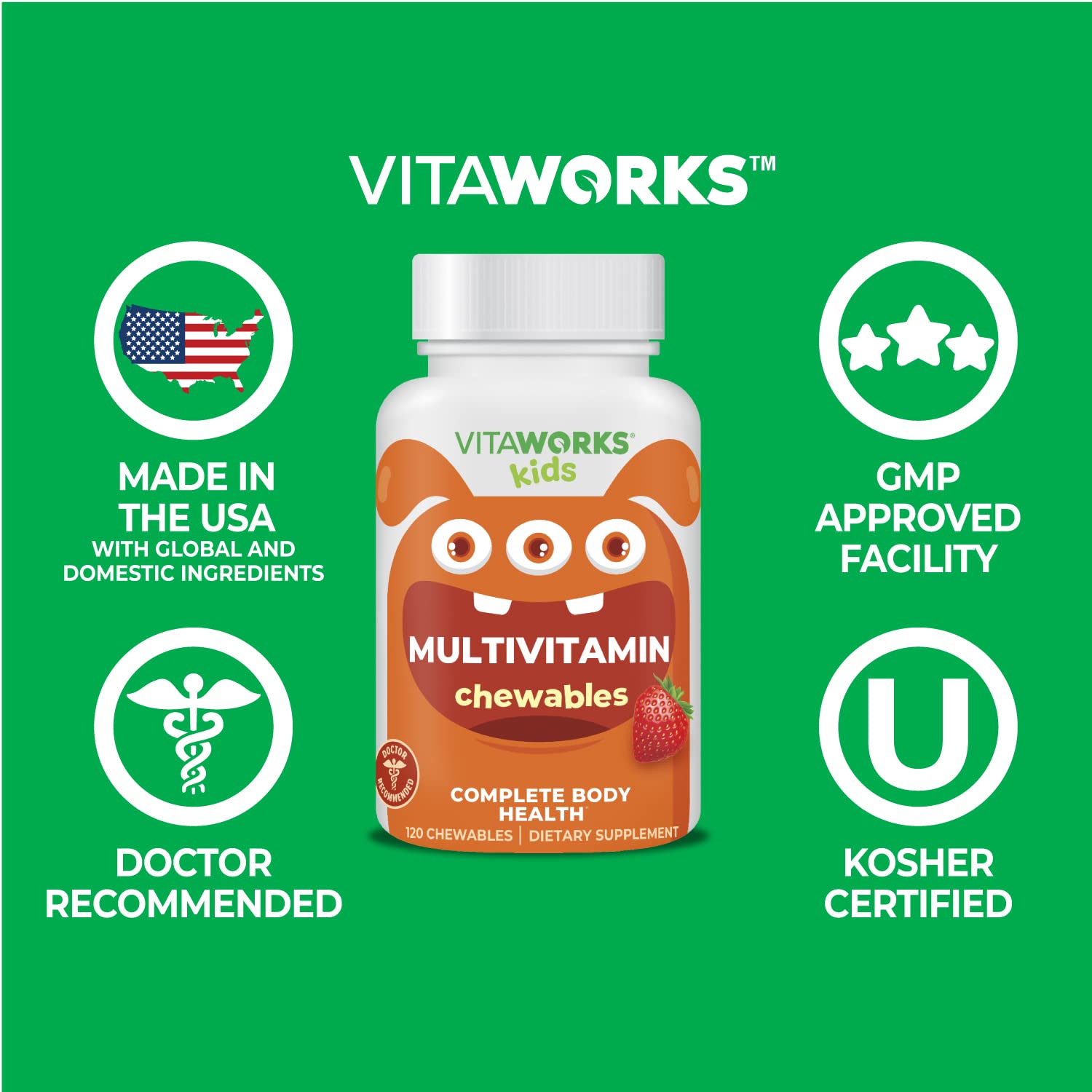 Vitaworks étiquette sans gluten et sans OGM, choix sûr.
