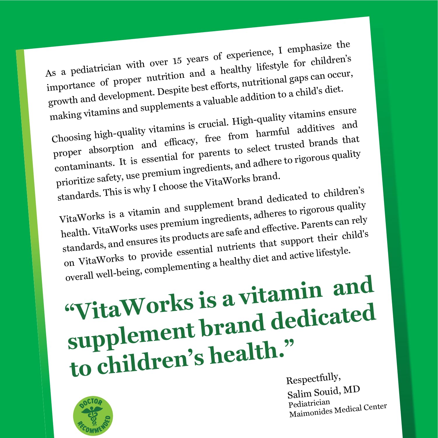 Enfants heureux avec VitaWorks cheveux et peau sains.