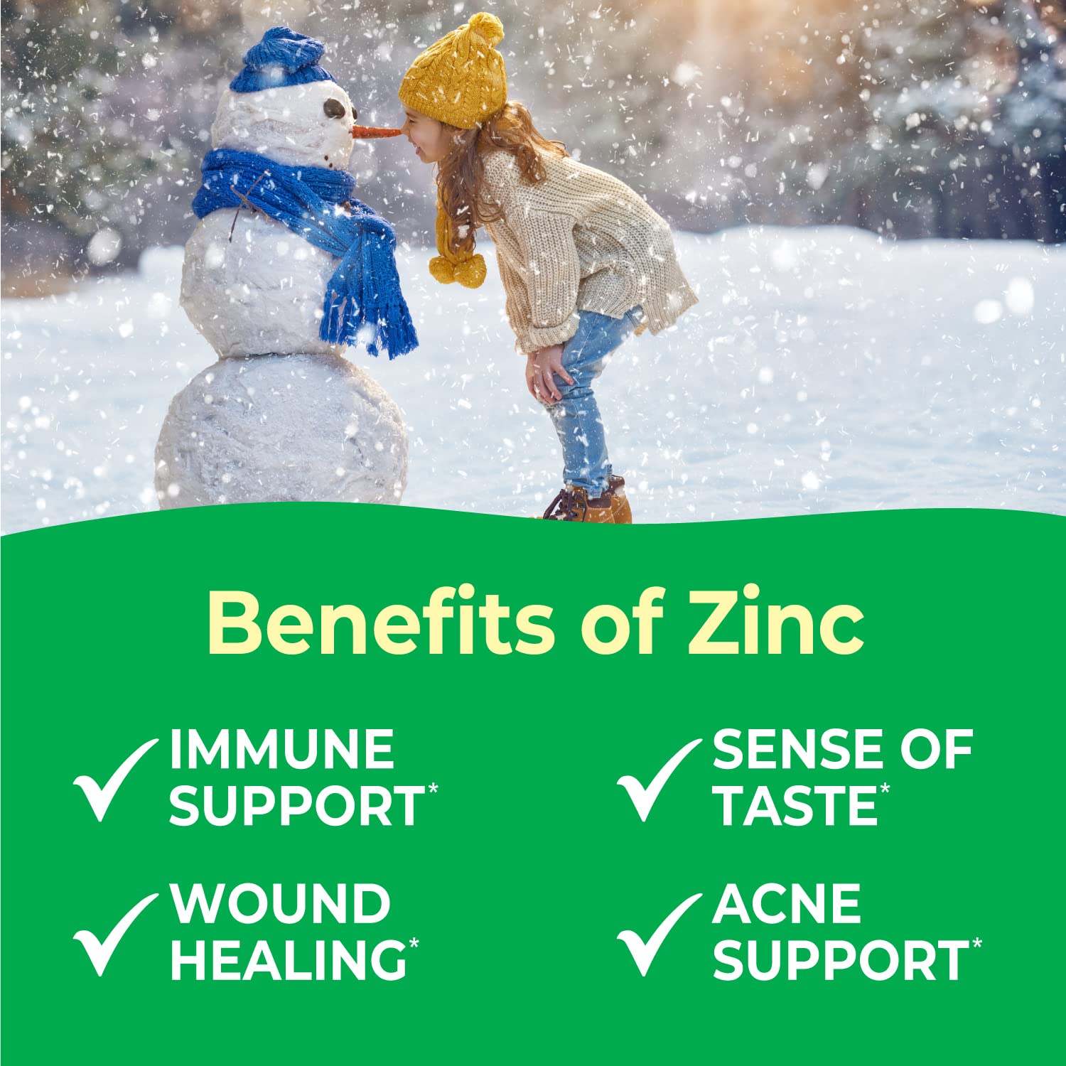 VitaWorks Zinc pour enfants, goût cerise naturel et expérience gustative fruitée.