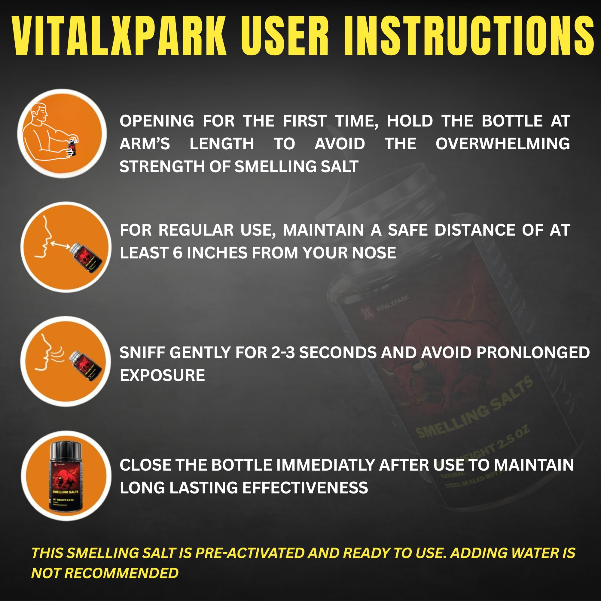 VitalXpark Salts: utilisé en sport intense pour rester concentré lors des moments décisifs.