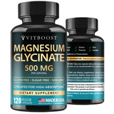 VITBOOST Magnésium Glycinate 500 mg — bouteille prête à l’emploi