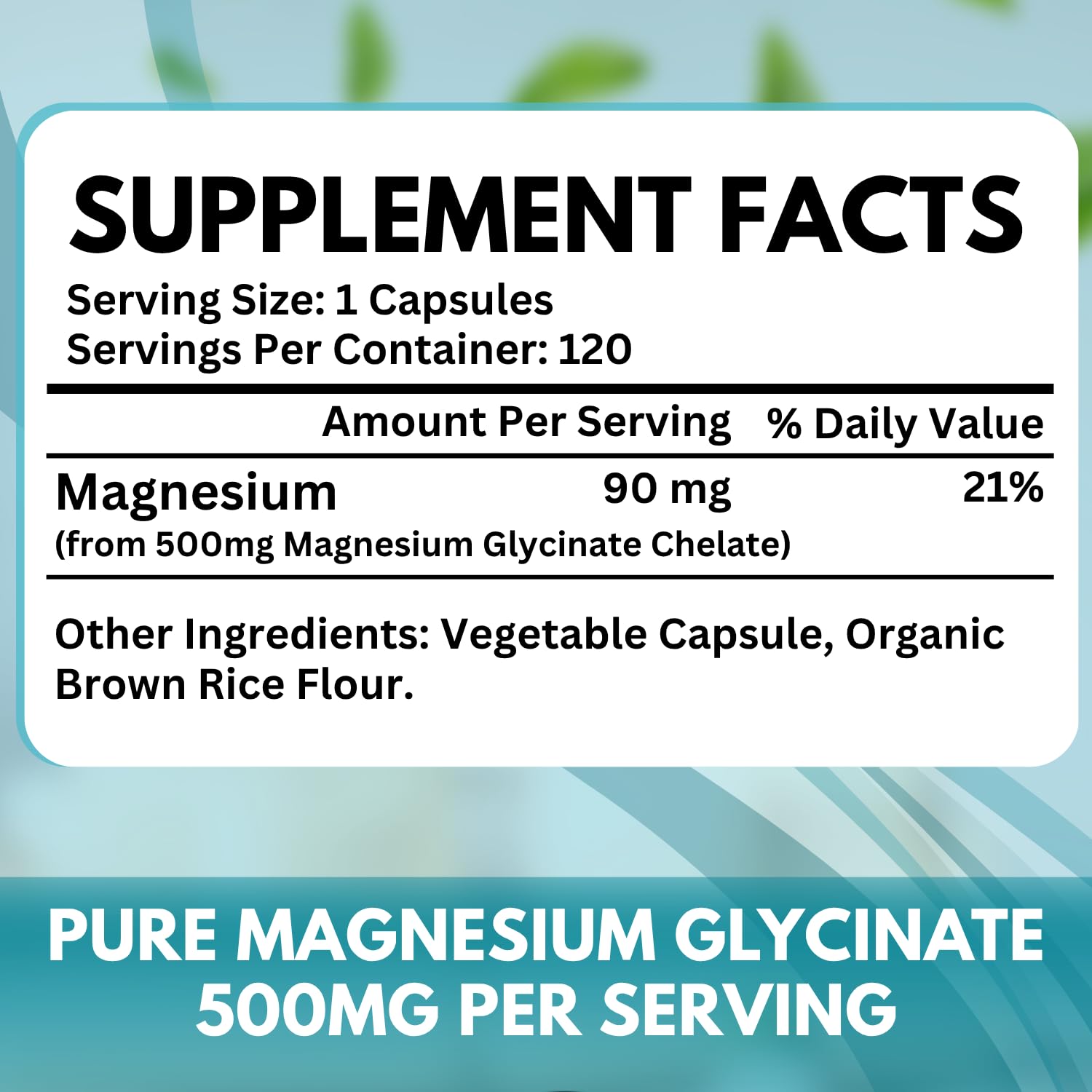 Capsules VITBOOST Magnésium Glycinate pleines dans la boîte