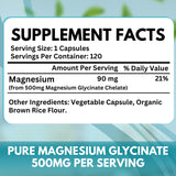 Capsules VITBOOST Magnésium Glycinate pleines dans la boîte