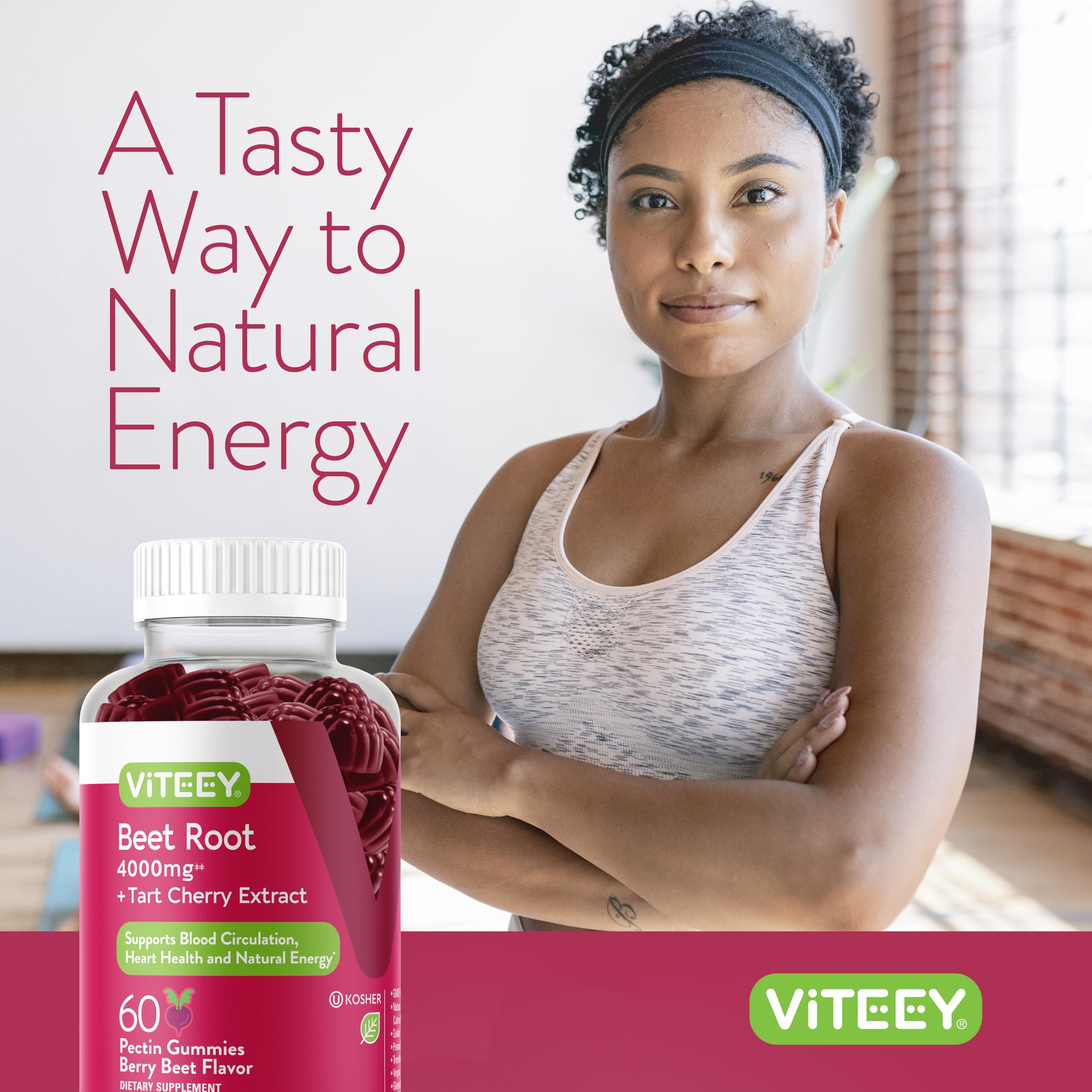 Gommes Viteey Betterave 4000mg usage à domicile pratique.
