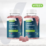 Gommes Viteey saveur framboise faciles à mâcher pour un apport nutritionnel quotidien.