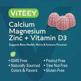 Ingrédients naturels sans OGM ni gluten pour les gommes Viteey.
