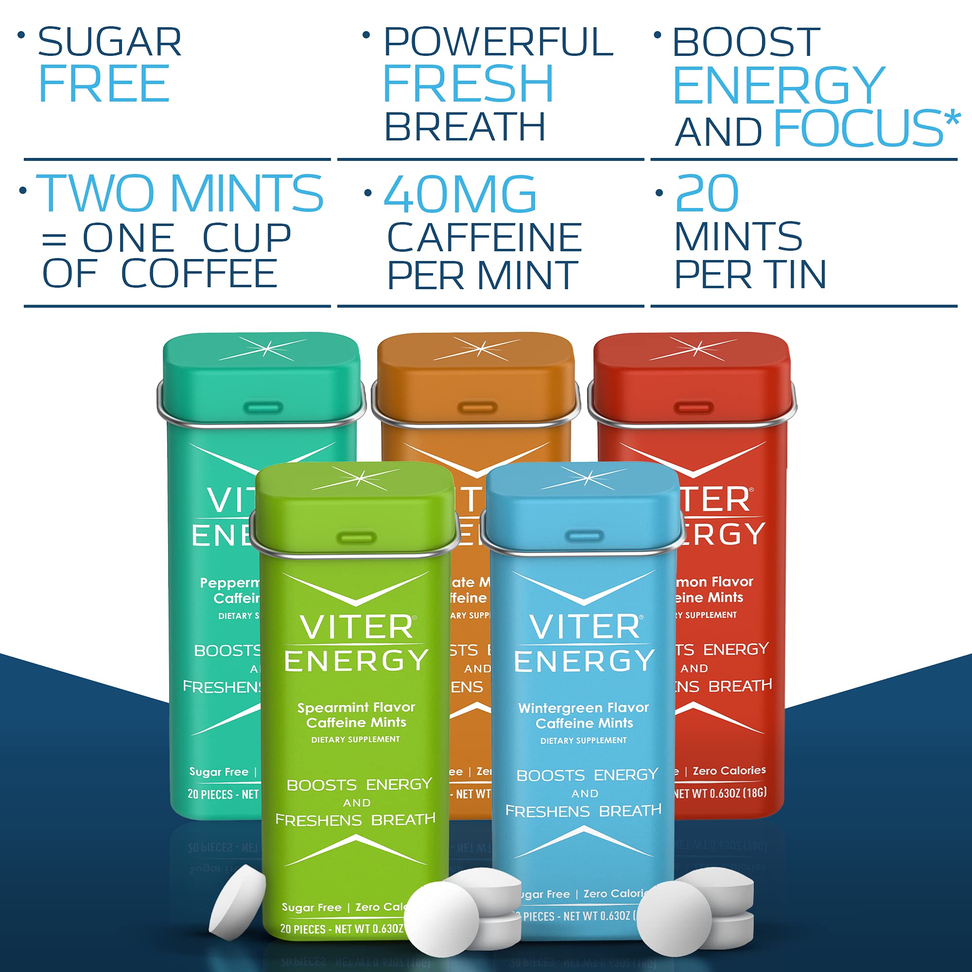 Viter Energy pastilles avec B vitamines pour énergie soutenue.