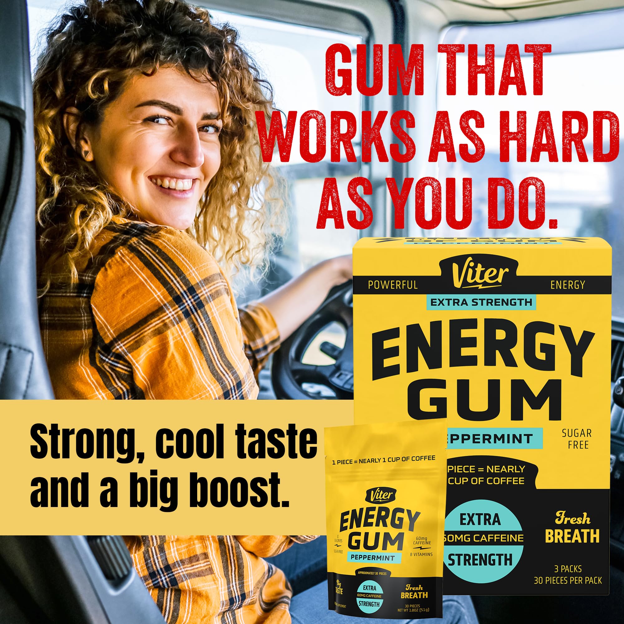Gomme Viter Energy sans sucre, énergie sans calories