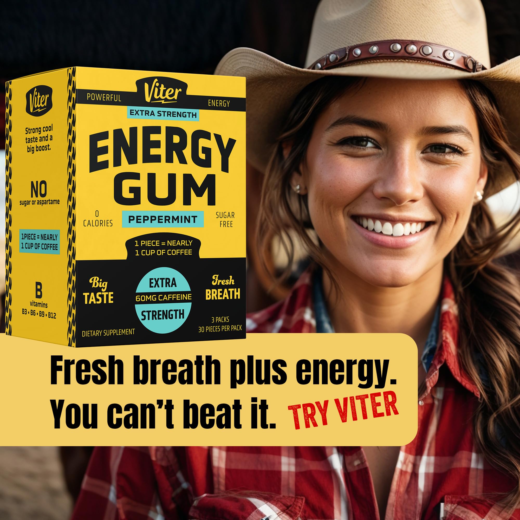 Gomme Viter Energy vegan sans gluten, option adaptée