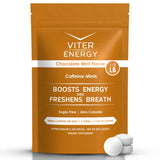 Viter Energy Pastilles caféine 40 mg, emballage extérieur, énergie rapide.