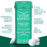 Pastilles Viter Energy, caféine 40 mg, effet rapide pour rester alerte.