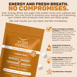 Viter Energy Pastilles caféine 40 mg, usage bureau et déplacement pour énergie.