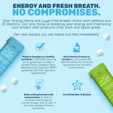Viter Energy saveur intense et haleine fraîche pour rester alerte.