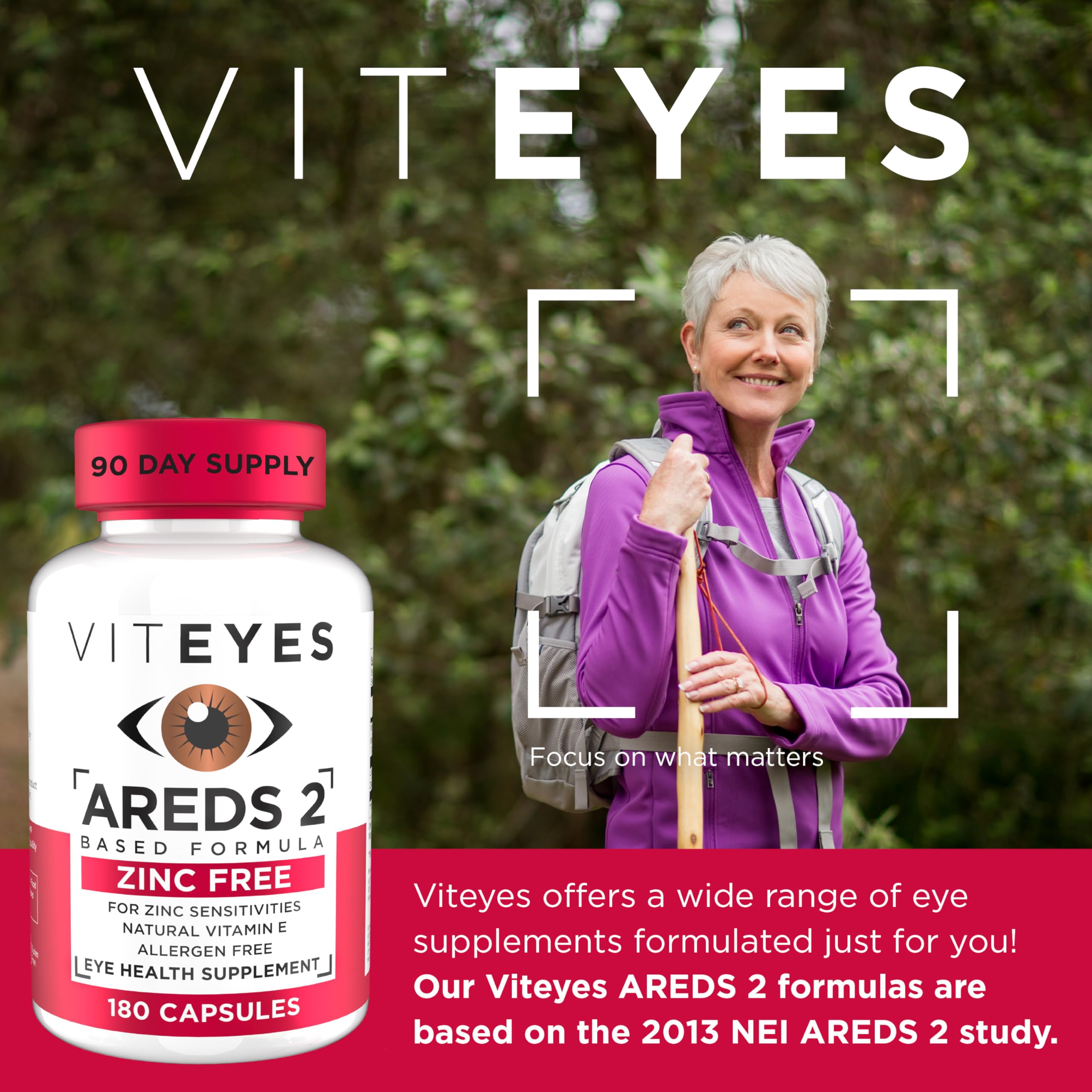Capsules Viteyes AREDS2 sans zinc — gélules faciles à avaler.