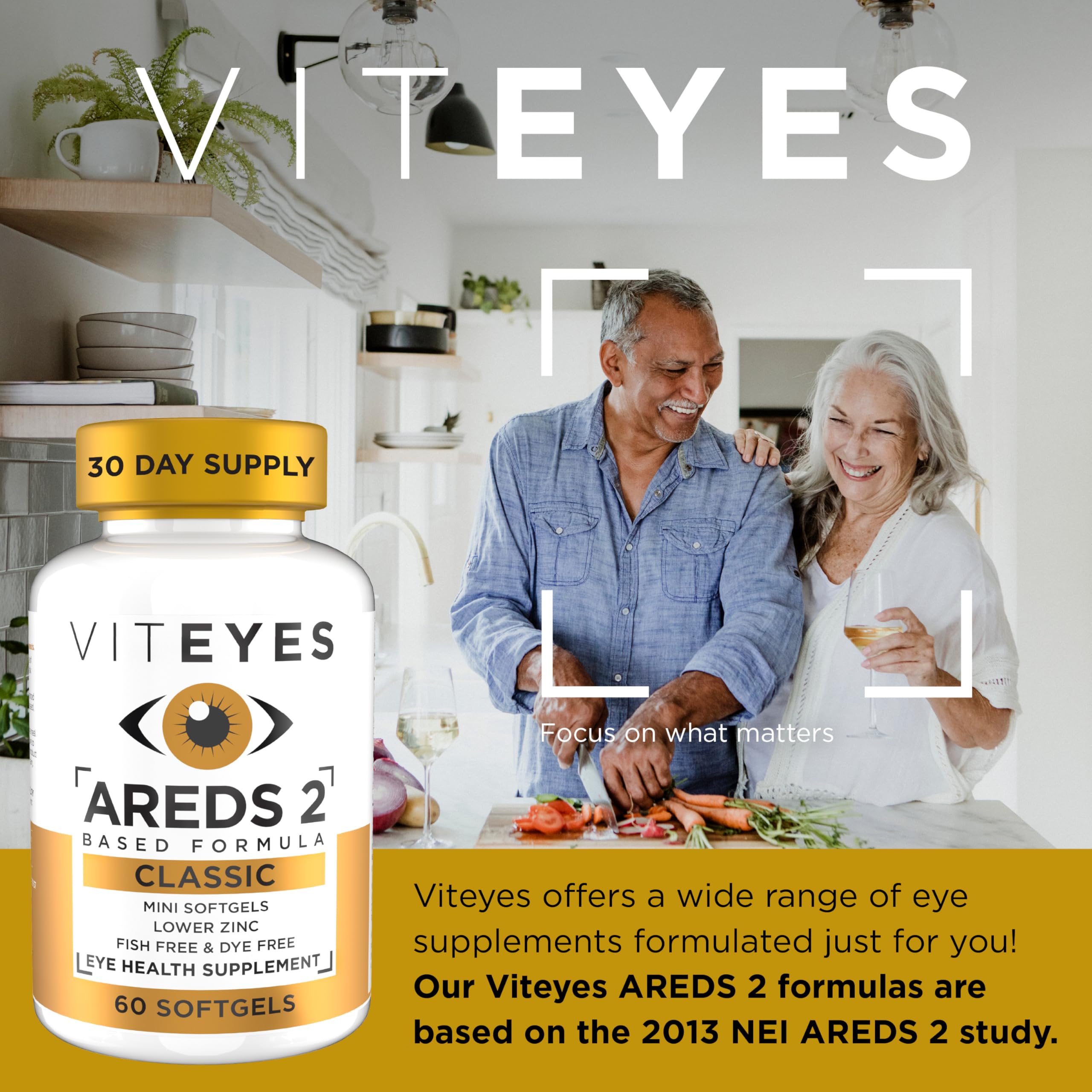 Viteyes AREDS 2 - étiquette nutritionnelle détaillant les nutriments