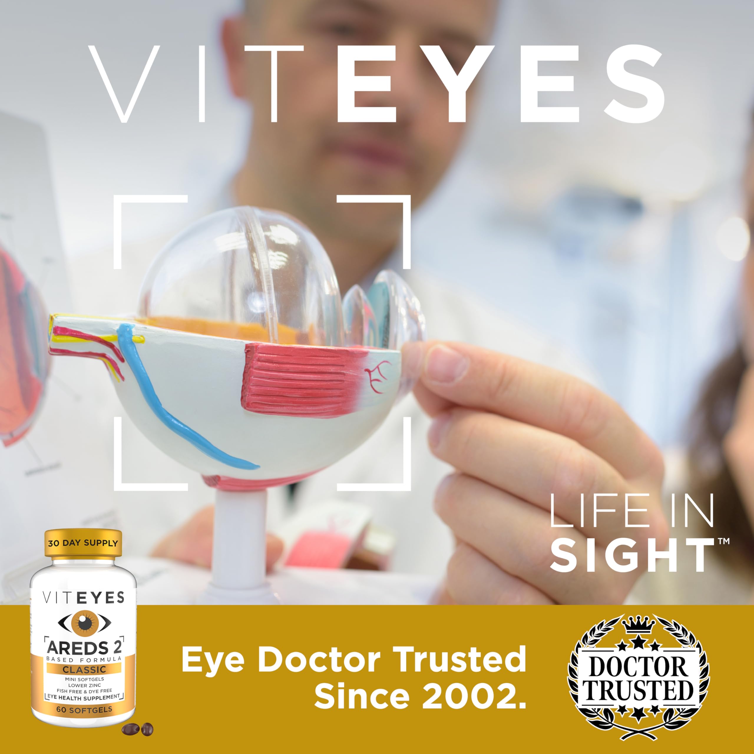 Viteyes AREDS 2 - sans bêta-carotène, digestibilité améliorée