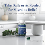 Gomme Migraine Viti Vitamins – liste d'ingrédients clairement affichée.