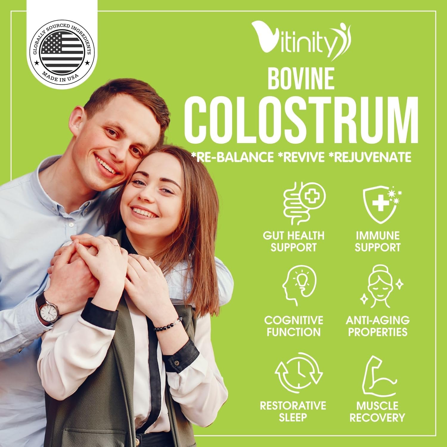 VITINITY Colostrum Bovin en gélules, support potentiel pour le système digestif