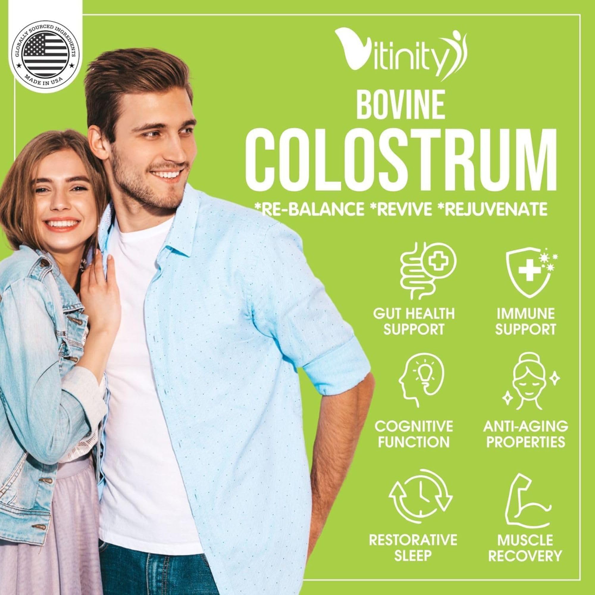 VITINITY utilisation quotidienne – poudre colostrum bovin pour bien-etre