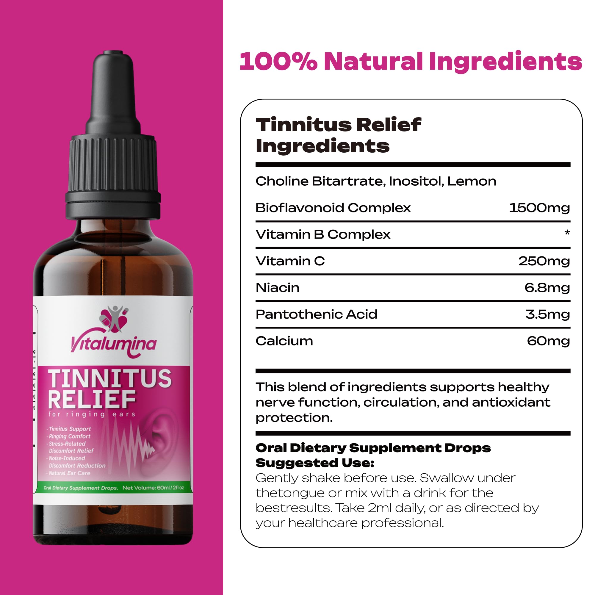 Emportez VitaLumina en voyage avec le flacon 60 ml