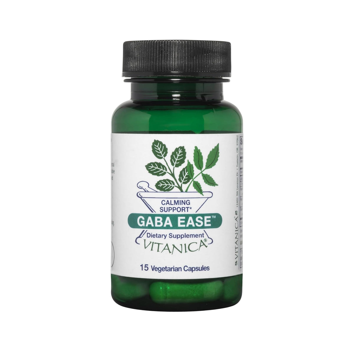 Vitanica GABA Ease – bouteille 15 capsules, pour une routine relaxation possible.