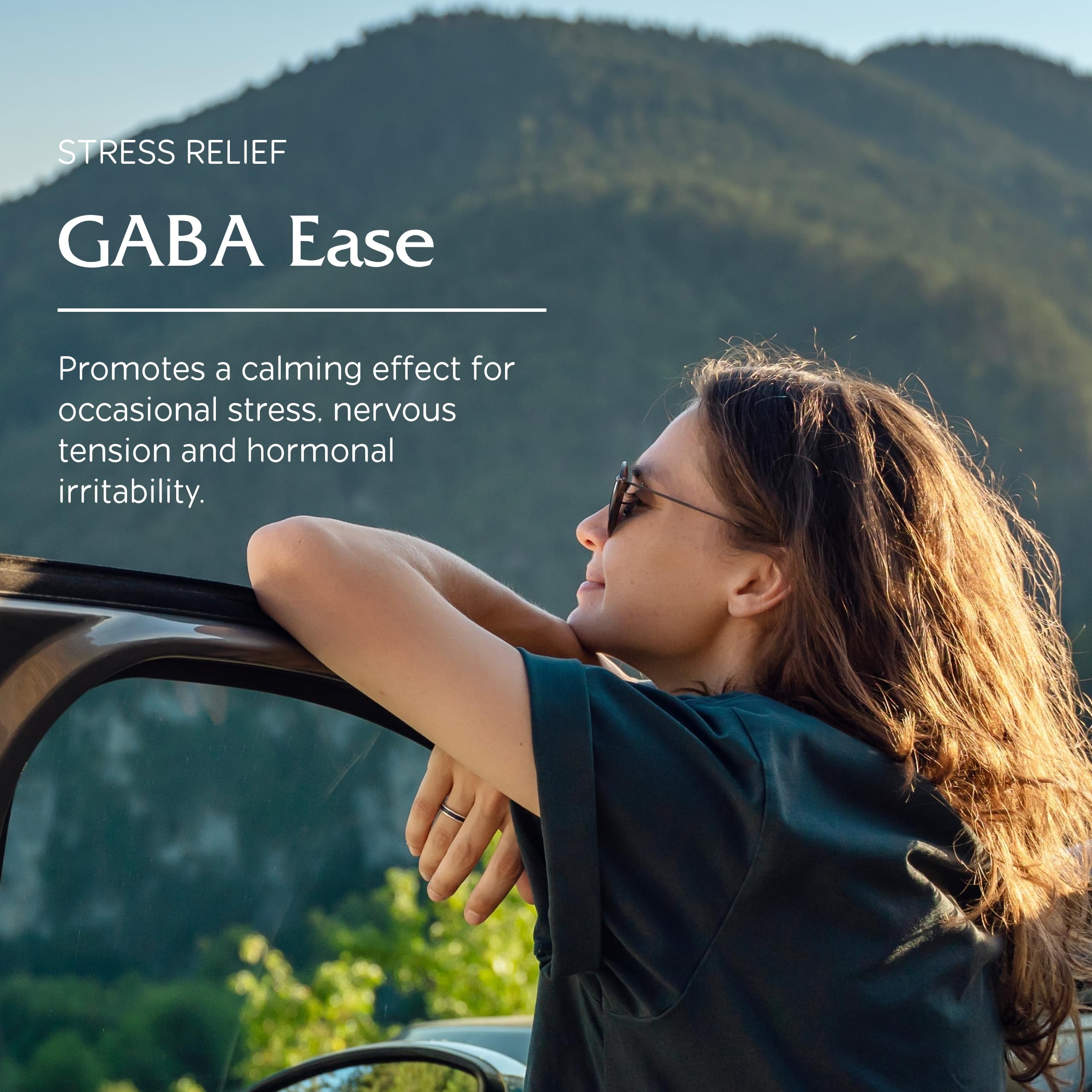 Ingrédients clés GABA et L-Theanine avec vitamine B6 pour le soutien.