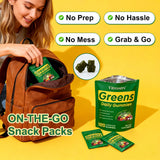 Greens Daily Gummies incluent prébiotiques et fibres pour digestion.