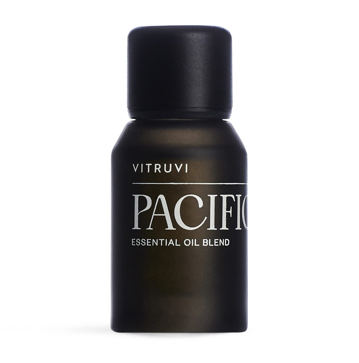Vitruvi Pacific Balance, bouteille d'huile, parfum frais et boisé idéal pour l'ambiance.