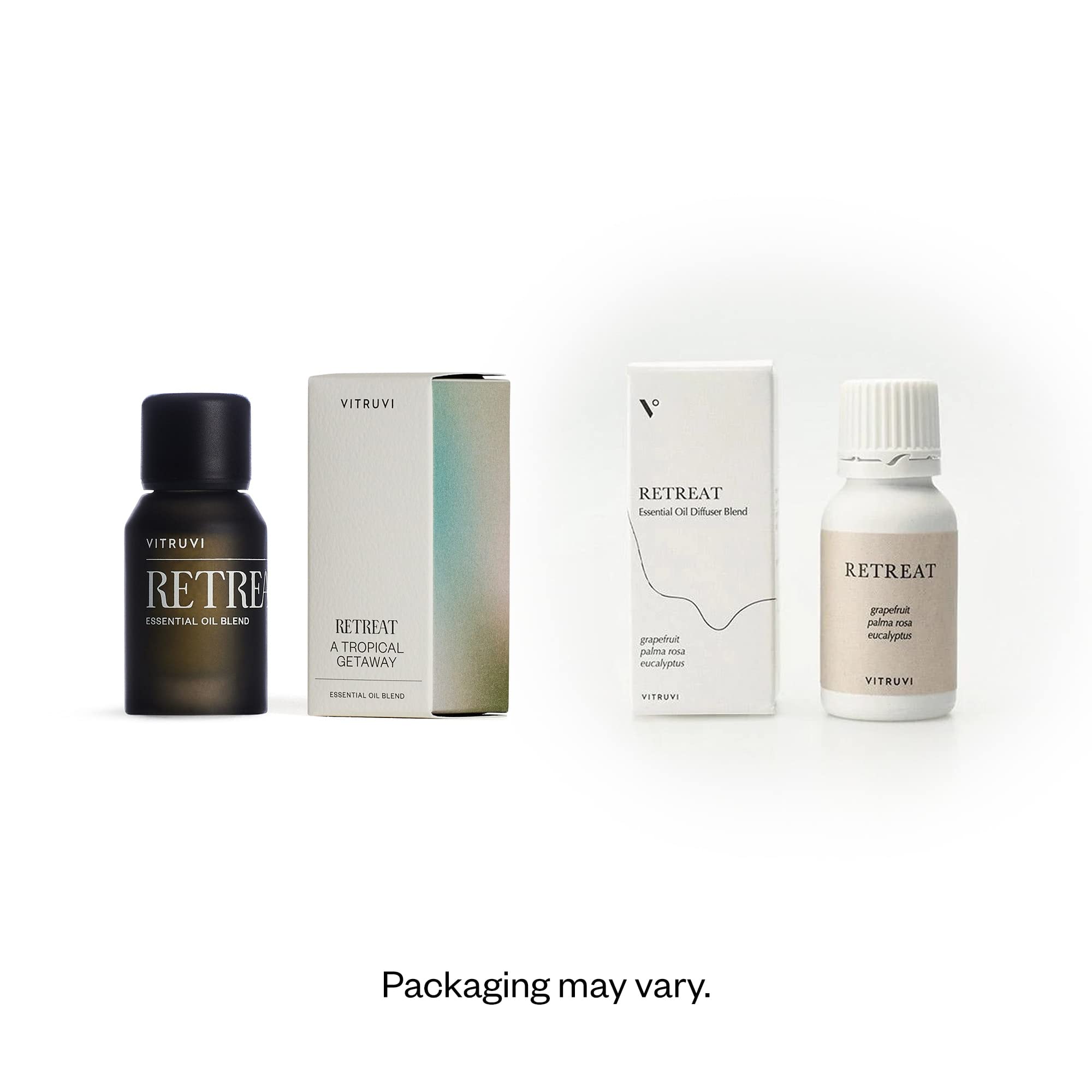 VITRUVI Retreat – diffusion d'huile essentielle pour une atmosphère fraîche et relaxante.