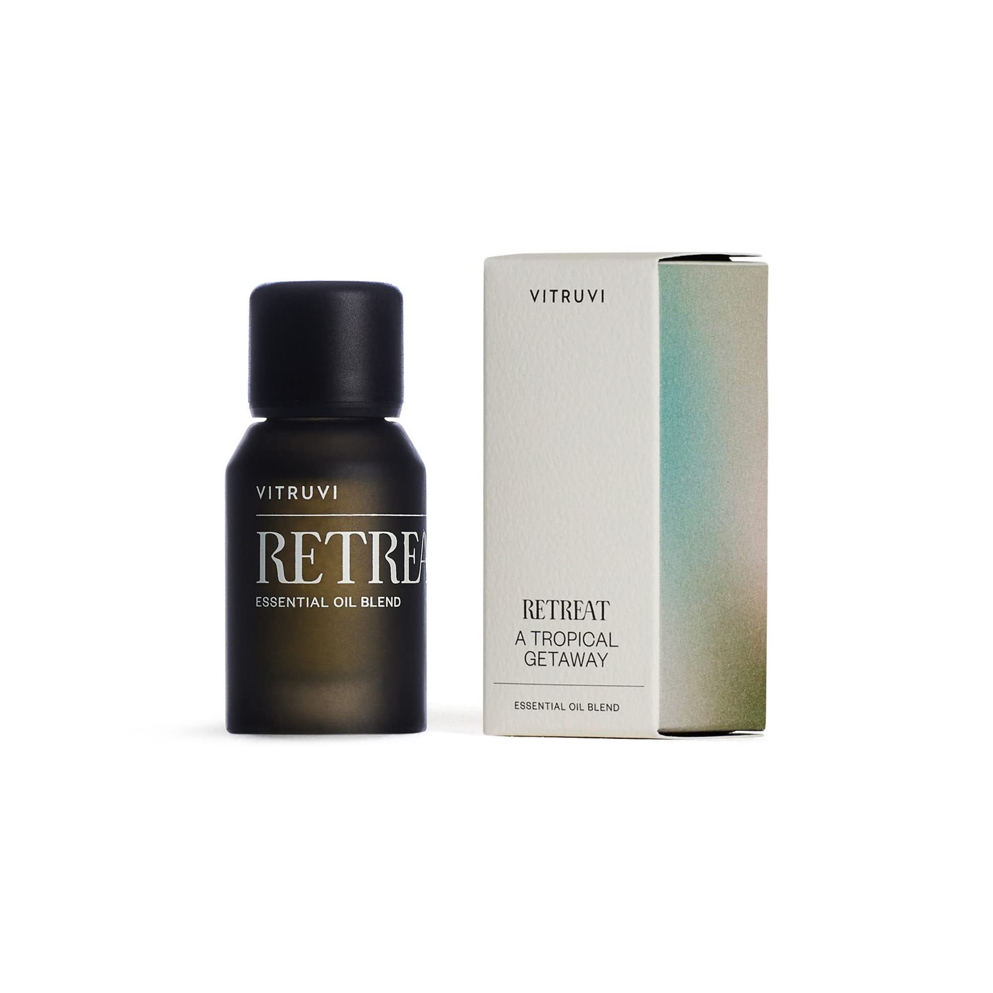 VITRUVI Retreat – flacon compact de 15 ml prêt à égayer vos espaces.