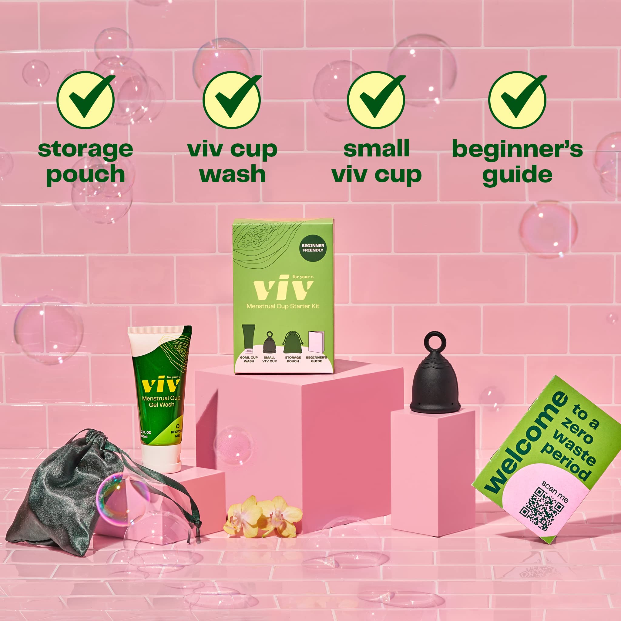 Viv For Your V coupe menstruelle petite, réutilisable et confortable au quotidien.