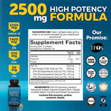 Viva Naturals - Gélules grandes et nutritives, dosage EPA et DHA élevé pour soutien quotidien.